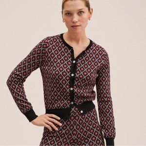 NWT MANGO Retro knitted cardigan